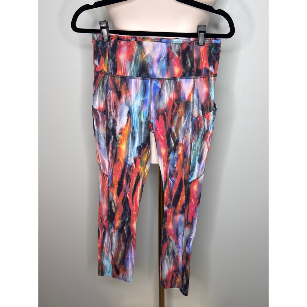 Lululemon Fast and Free High-Rise Crop 23" Hyper Beam Multi Size 8 Nulux